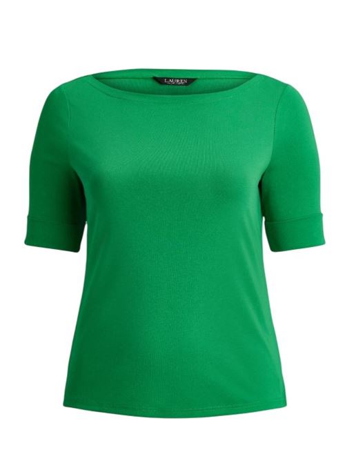 T-shirt verde LAUREN RALPH LAUREN | JUDY-ELBOW SLEEVE...STEM